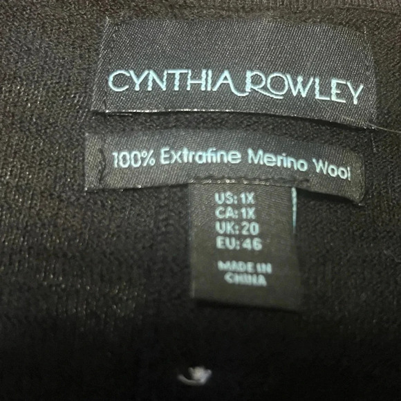 Cynthia Rowley Tunic Style Merino Wool Sweater Sz 1X - Picture 4 of 7